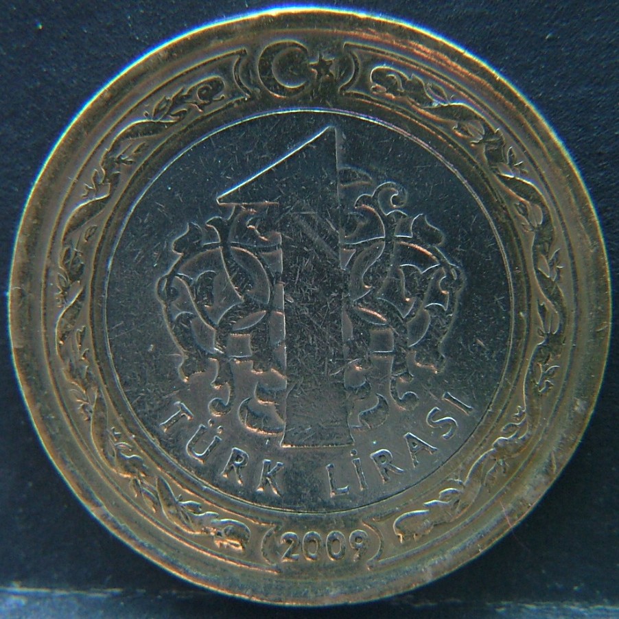 Additional view 1 of 🇹🇷 TURKEY – Ottoman Echoes in Modern Lira 1 Lire 2009 coin