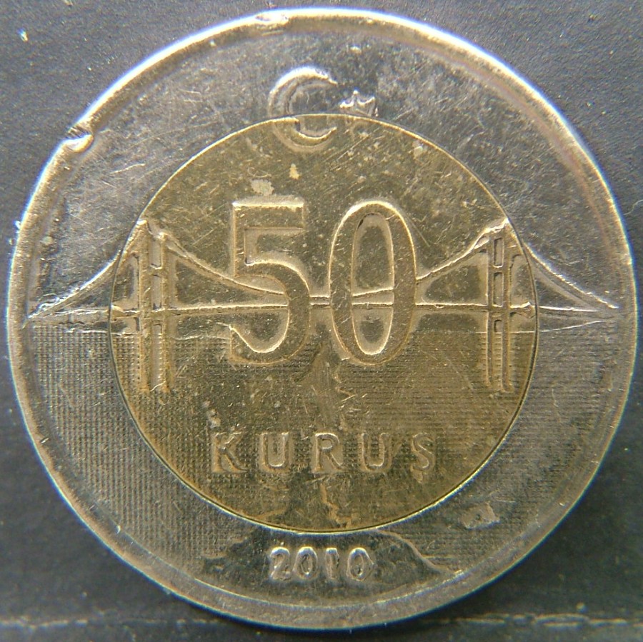 Additional view 2 of 🇹🇷 TURKEY – Ottoman Echoes in Modern Lira 50 Kurus 2010 coin