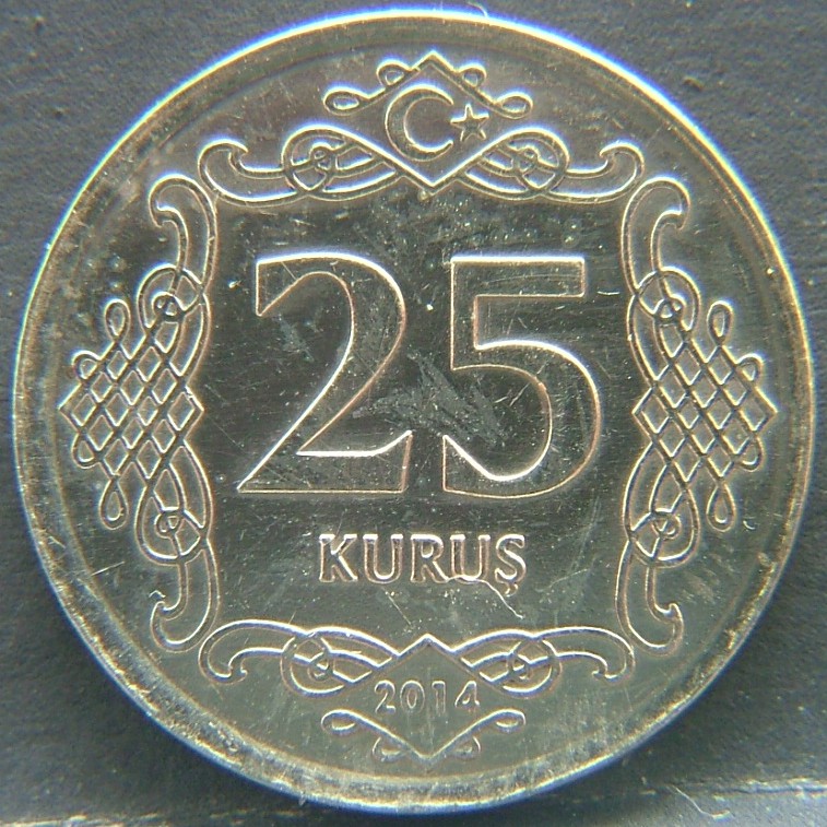 Additional view 1 of 🇹🇷 TURKEY – Ottoman Echoes in Modern Lira 25 Kurus 2014 coin