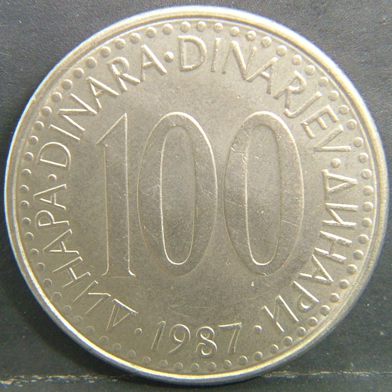 Additional view 2 of 🇾🇪 YUGOSLAVIA – From Unity to Dissolution 100 Dinara 1987 coin
