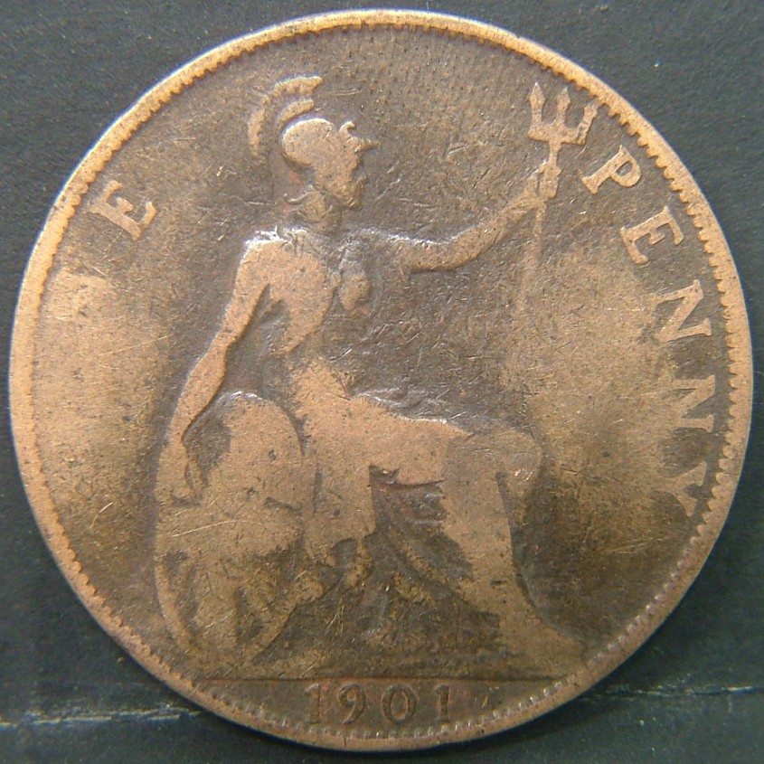 Back side of 🇬🇧 United Kingdom – Monarchs and Milestones 1 Penny 1901 coin