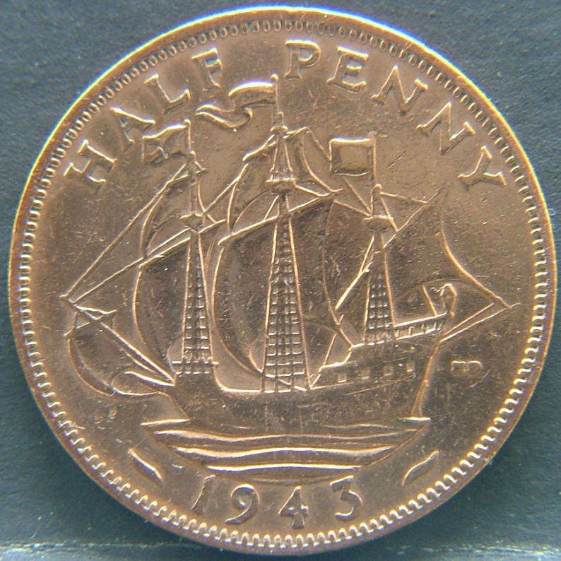 Additional view 1 of 🇬🇧 GREAT BRITAIN – Monarchs and Milestones Half Penny 1943 coin