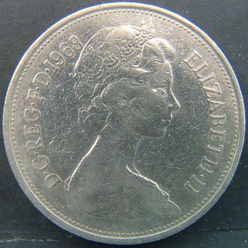 Back side of 🇬🇧 GREAT BRITAIN – Monarchs and Milestones 10 Pence 1968 coin