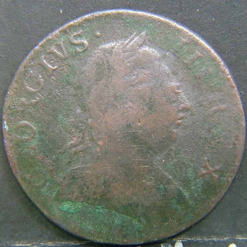 Back side of 🇬🇧 United Kingdom – Monarchs and Milestones Half Penny 1774 coin