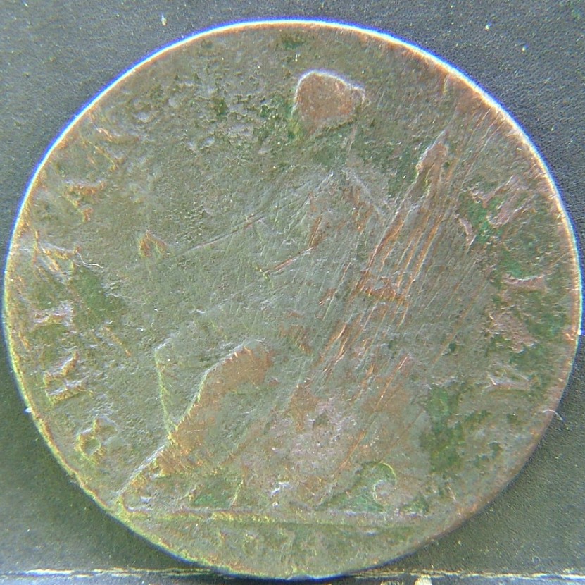 Additional view 1 of 🇬🇧 United Kingdom – Monarchs and Milestones Half Penny 1774 coin