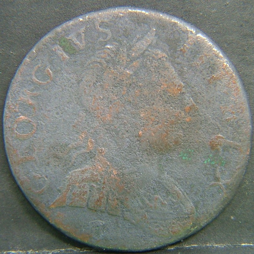 Back side of 🇬🇧 United Kingdom – Monarchs and Milestones Half Penny 1775 coin