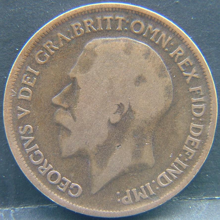 Front side of 🇬🇧 United Kingdom – Monarchs and Milestones 1 Penny 1917 coin