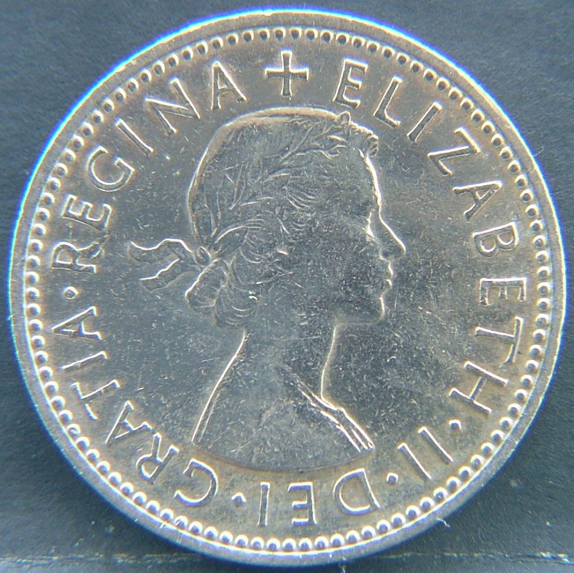 Front side of 🇬🇧 GREAT BRITAIN – Monarchs and Milestones 1 Shilling Eng 1956 coin