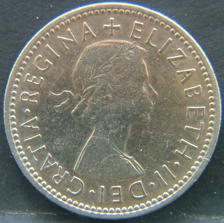 Front side of 🇬🇧 GREAT BRITAIN – Monarchs and Milestones 1 Shilling Eng 1956 coin