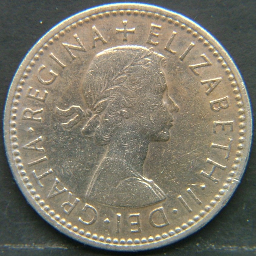 Back side of 🇬🇧 GREAT BRITAIN – Monarchs and Milestones 1 Shilling Eng 1956 coin