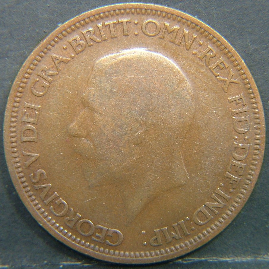 Back side of 🇬🇧 United Kingdom – Monarchs and Milestones Half Penny 1928 coin