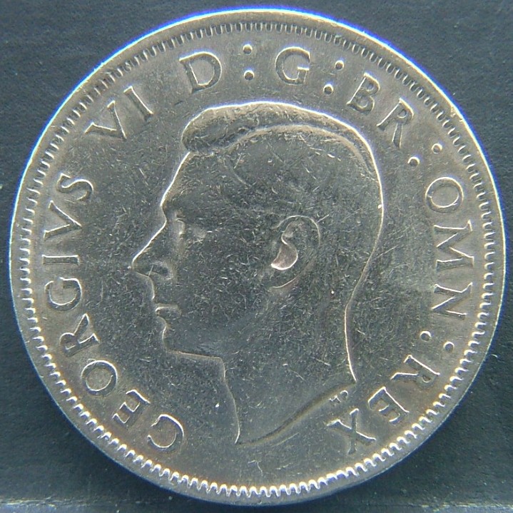 Front side of 🇬🇧 GREAT BRITAIN – Monarchs and Milestones 2 Shillings 1948 coin