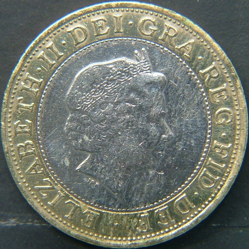 Back side of 🇬🇧 United Kingdom – Monarchs and Milestones 2 Pounds 2005 coin