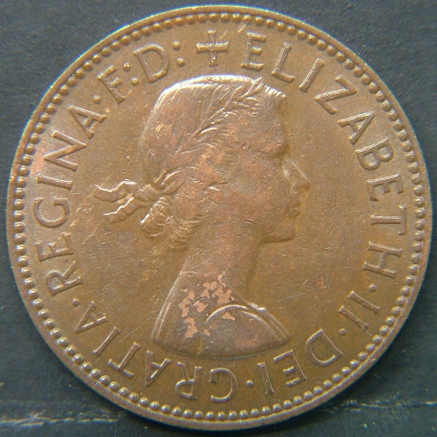 Back side of 🇬🇧 United Kingdom – Monarchs and Milestones Half Penny 1959 coin