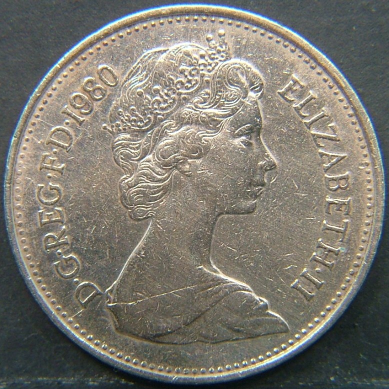 Back side of 🇬🇧 GREAT BRITAIN – Monarchs and Milestones 5 Pence 1980 coin