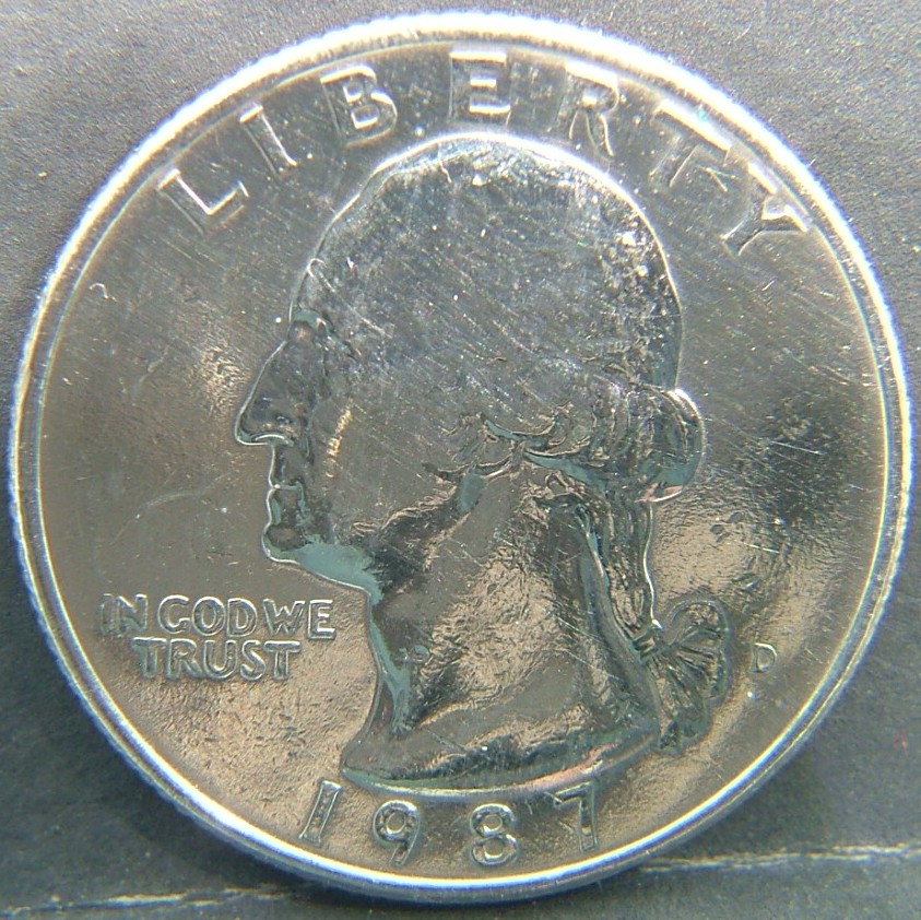 Back side of 🇺🇸 USA – Coins of the United States 25 Cent Quarter 'D' 1987 coin