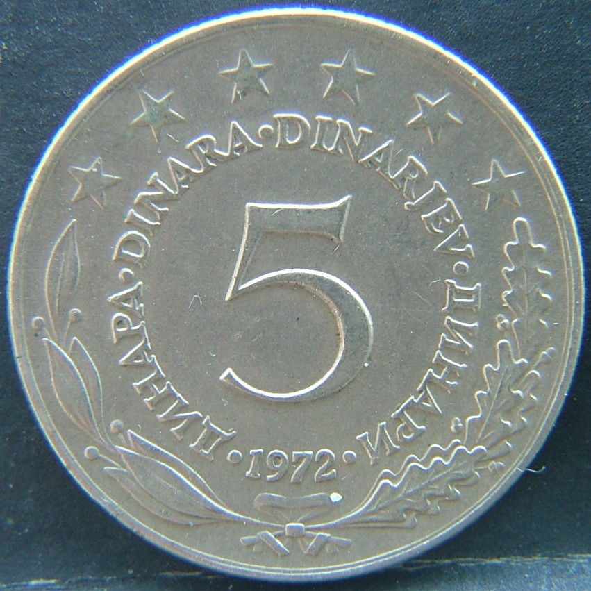 Additional view 2 of 🇾🇪 YUGOSLAVIA – From Unity to Dissolution 5 Dinara 1972 coin